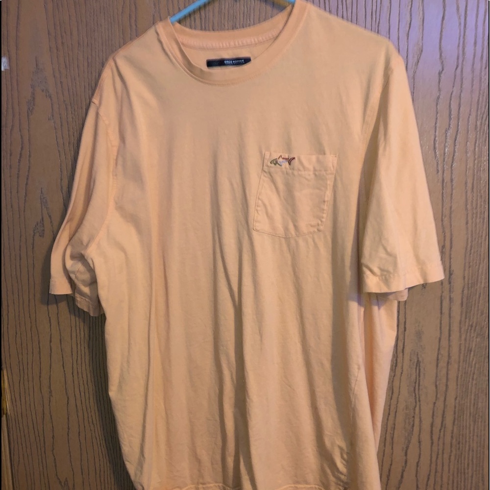 orange greg norman pocket tee shirt